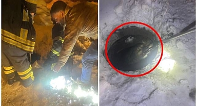 5 metrelik kuyuya düştü!