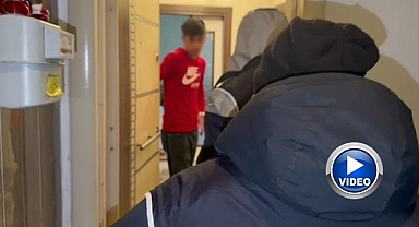 Apartta düzensiz göçmenler yakalandı
