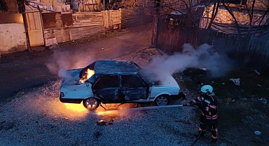 Babasının arabasını yaktı, gözaltına alındı!