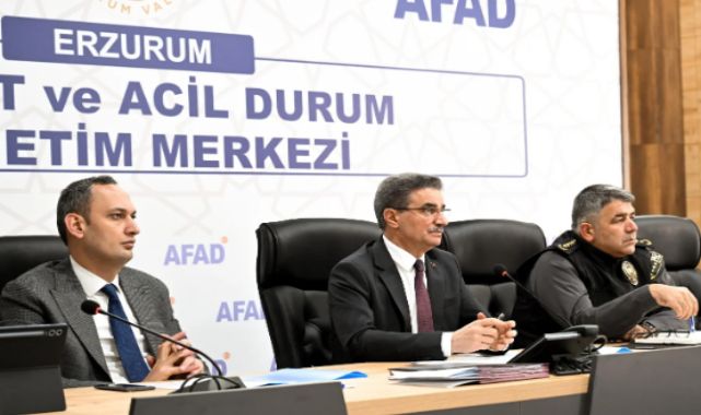 Erzurum’da Acil Afet Zirvesi: Kar krizi masaya yatırıldı