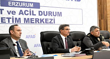 Erzurum’da Acil Afet Zirvesi: Kar krizi masaya yatırıldı