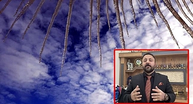 Erzurum'da dev buz sarkıtları tehlike saçıyor