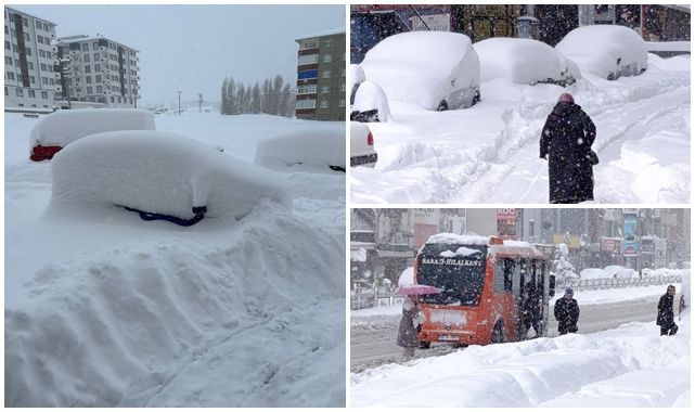 Erzurum'da kar hayatı felç etti! Baharı beklerken kış geri geldi