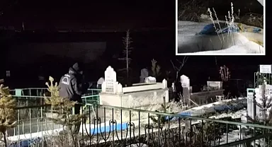 Erzurum'da mezarlıkta bulunan poşetten cenin çıktı