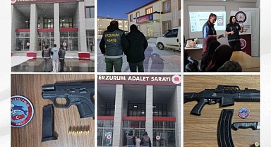 Erzurum'da suçla mücadelede bir aylık bilanço