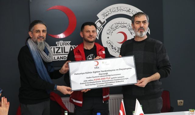 Erzurum'da yardımlar Gazze için