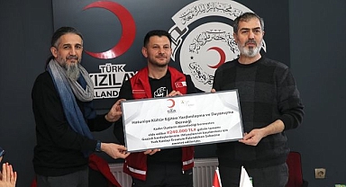 Erzurum'da yardımlar Gazze için