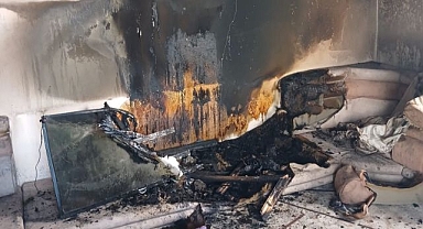 Evde çıkan yangın korkuttu