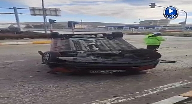 Feci kazada emniyet kemeri kurtardı