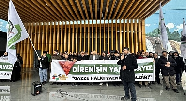 Gazze'ye yönelik saldırıları protesto edildi
