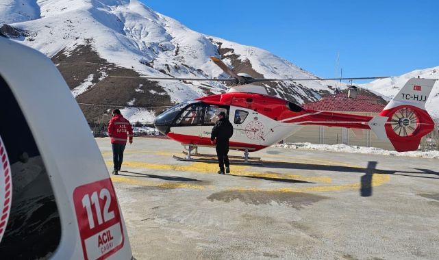 Hasta helikopterle hastaneye nakledildi 