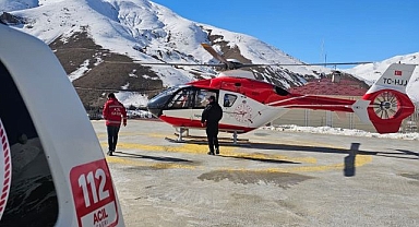 Hasta helikopterle hastaneye nakledildi 