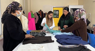 Kadınlar hem meslek öğreniyor hem geleceğe hazırlanıyor