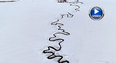 Kar altındaki menderesler büyüledi