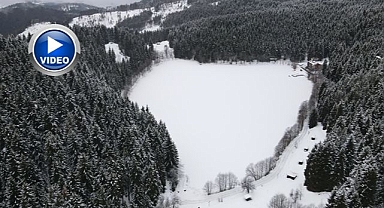 Karagöl buz tuttu, kartpostallık görüntüler oluştu