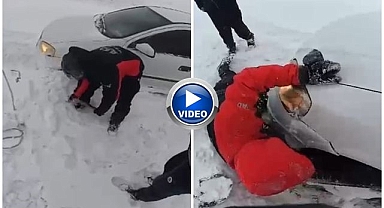 Karda mahsur kalanların imdadına AFAD yetişti 