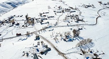 Kırsal kesimler karla kaplandı