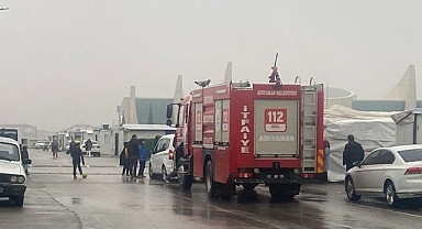 Konteyner kentte çıkan yangın korkuttu