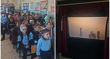Köprüköy'de miniklere geleneksel gölge oyunu