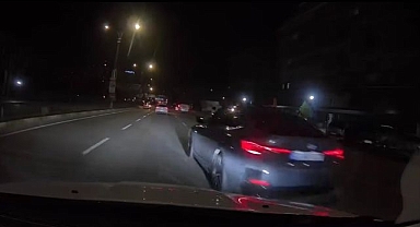 Makas atan araçlar kameraya yansıdı