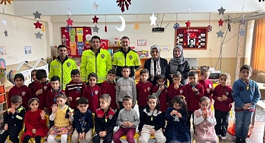 Öğrencilere trafik eğitimi verildi 