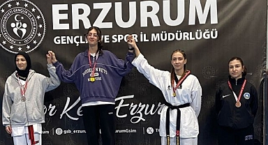 Oltulu taekwondocular Erzurum’dan madalyayla döndü