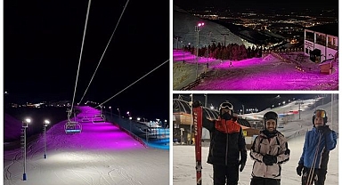 Palandöken'de gece kayağına yoğun ilgi