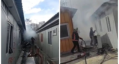 Şantiyede çıkan yangın yürekleri ağza getirdi
