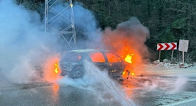 Seyir halindeyken alev aldı!