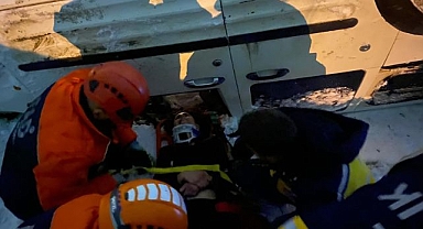 Takla atan araçta can pazarı!