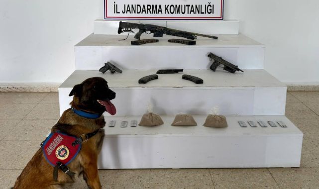 Uyuşturucu ve silah ele geçirildi