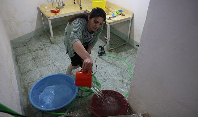 40 evin bodrumunu su bastı