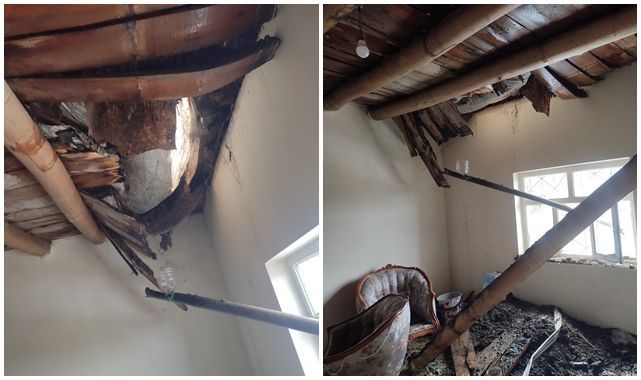 6 kişilik ailenin evi çöktü! Canlarını zor kurtardılar