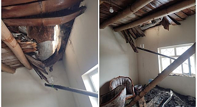 6 kişilik ailenin evi çöktü! Canlarını zor kurtardılar