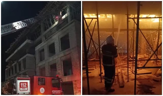 Alevler geceyi aydınlattı! Ekipler yardıma koştu