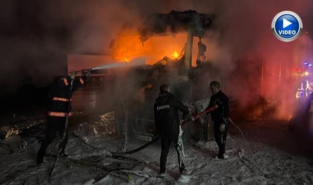 Alevlere teslim olan tırlar kullanılamaz hale geldi!