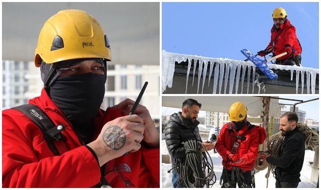 Dev buz sarkıtlarına karşı özel tim iş başında