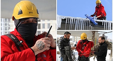 Dev buz sarkıtlarına karşı özel tim iş başında