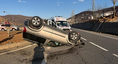 Direksiyon hakimiyetini kaybetti takla attı  