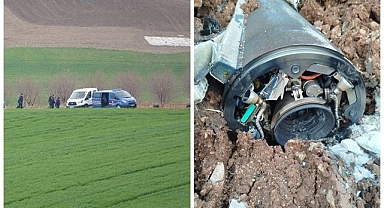 Düşen füzenin parçası tarlada bulundu!