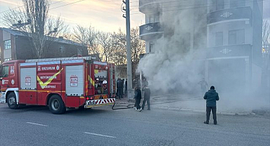 Erzurum'da binada çıkan yangın söndürüldü