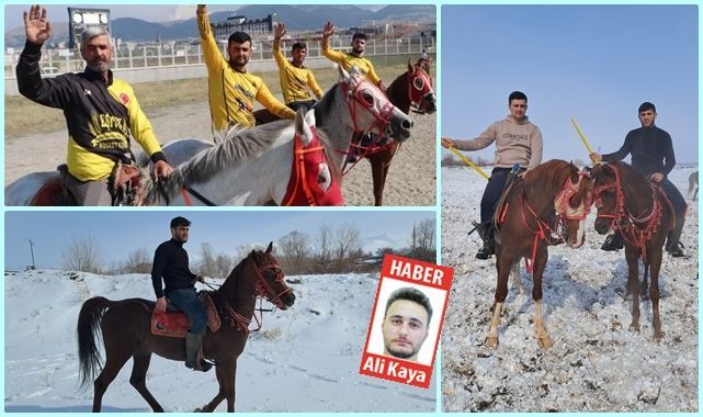 Erzurum'da cirit geleneği: Baba ve üç oğlu aynı takımda