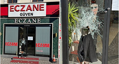 Erzurum'da eczaneye kundaklama girişimi!