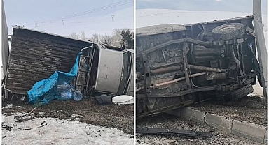 Erzurum-Pasinler yolunda feci kaza! 100 metre sonra durabildi