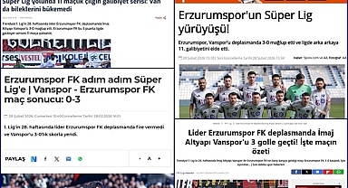 Erzurumspor'un başarısı ulusal basında