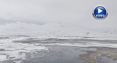 Karlı dağın zirvesi göz kamaştırıyor