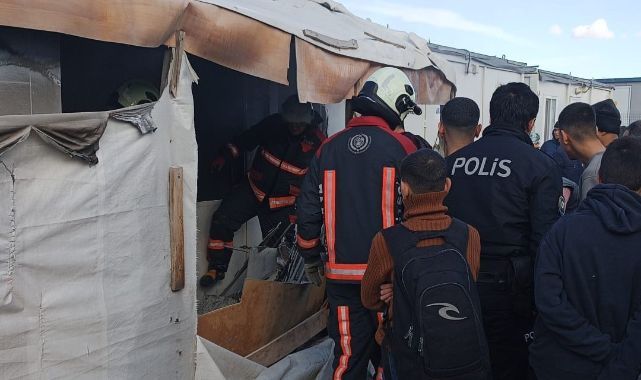 Konteynerde çıkan yangın korkutu!