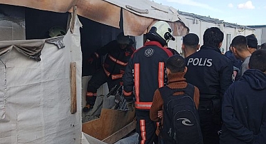 Konteynerde çıkan yangın korkutu!