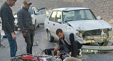 Otomobil ile motosiklet çarpıştı: 1 yaralı!