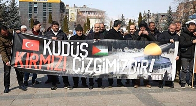 Erzurum Gazze için yürüdü 